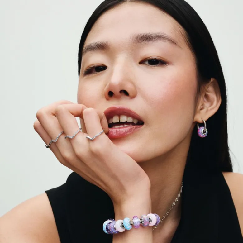 Pandora Moments Lavender Murano Glass hela hopea 798875C00