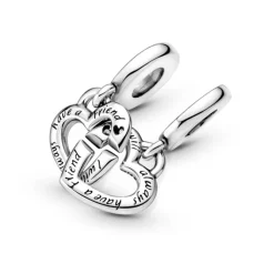 Pandora Moments Linked Sister Hearts Split hela, hopea, 799538C01