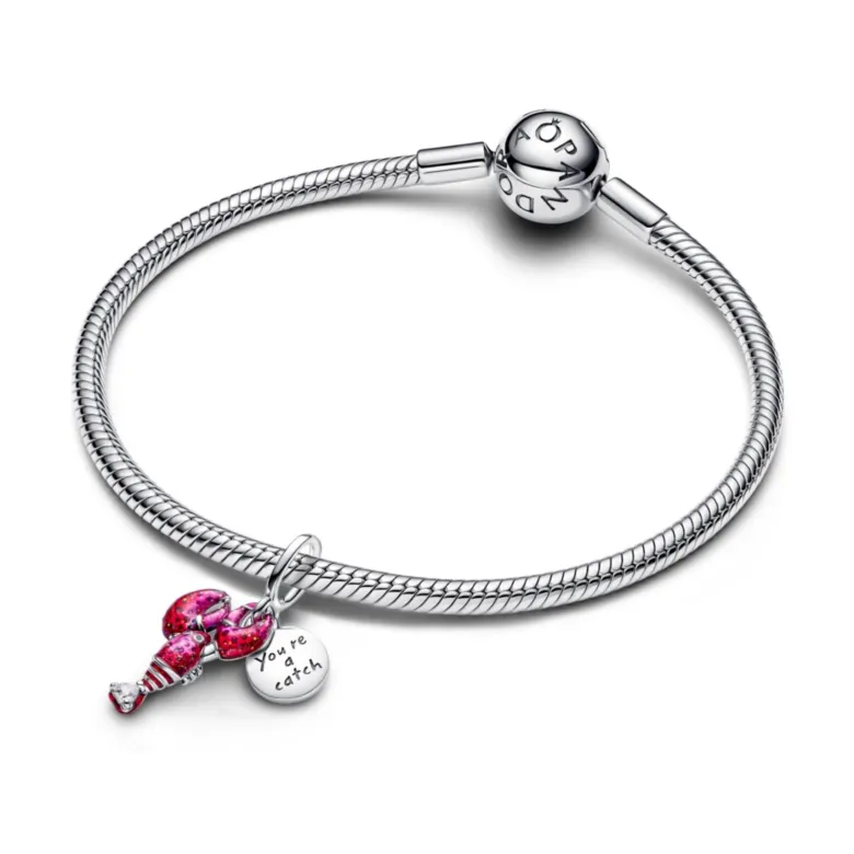 Pandora Moments Lobster Dangle hela, hopea, 793676C01