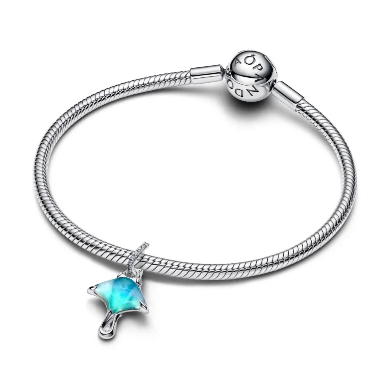 Pandora Moments Manta Ray hela, hopeaa, 794685C01