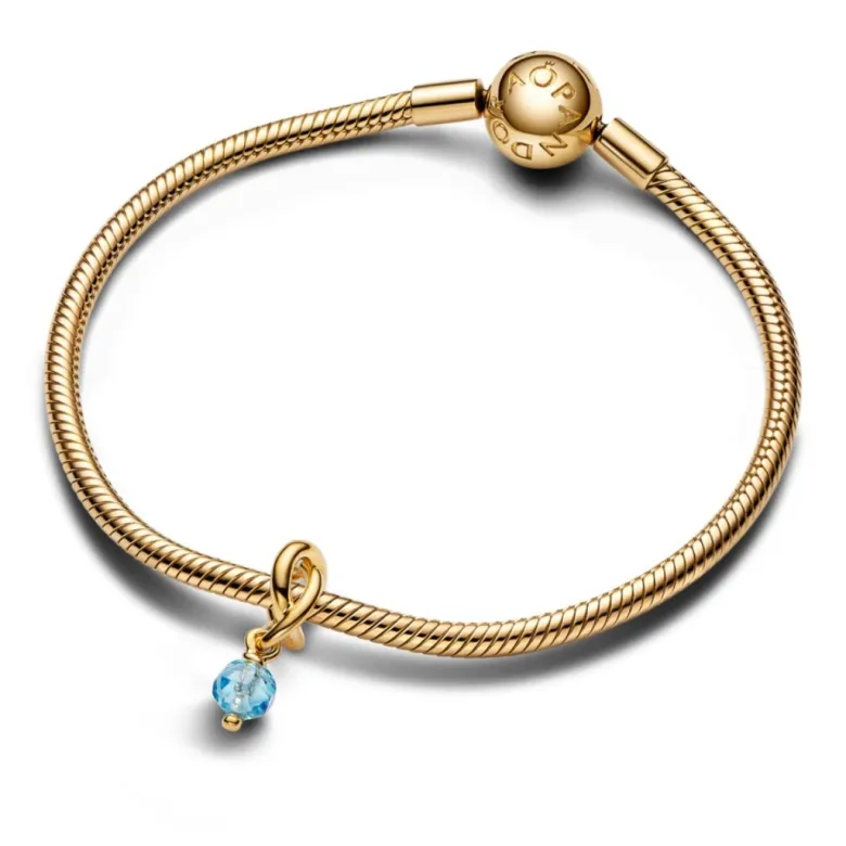 Pandora Moments March Sea Aqua Blue Eternity Circle hela, keltakullattu, 763462C03