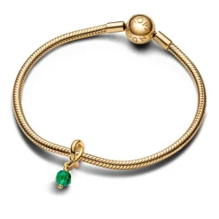 Pandora Moments May Royal Green Circle hela, keltakullattu, 763462C05