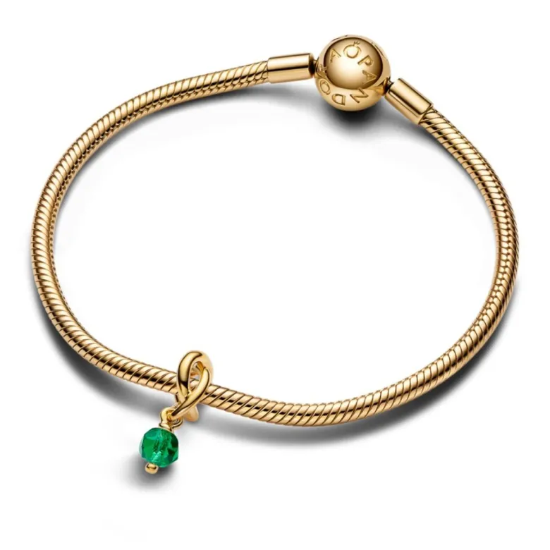 Pandora Moments May Royal Green Circle hela, keltakullattu, 763462C05