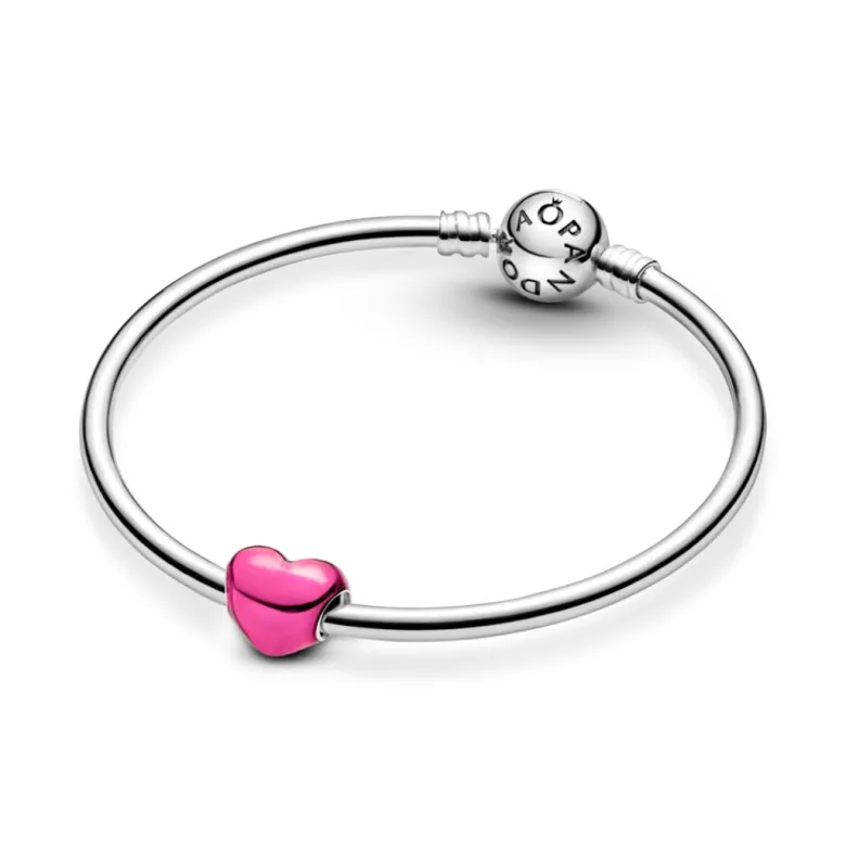 Pandora Moments Metallic Pink Heart hela, hopea, 793337C03