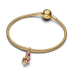 Pandora Moments Moveable Nutcracker hela, keltakullattu, 763583C01