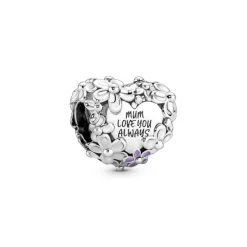 Pandora Moments Mum Daisy Heart hela, hopea, 791155C01