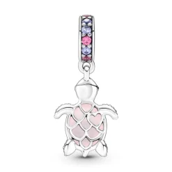 Pandora Moments Murano Glass Pink Sea Turtle hela, hopea, 798939C02