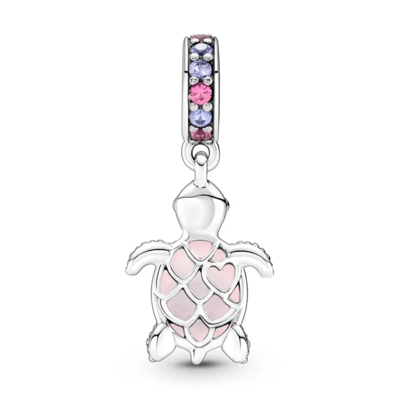 Pandora Moments Murano Glass Pink Sea Turtle hela, hopea, 798939C02