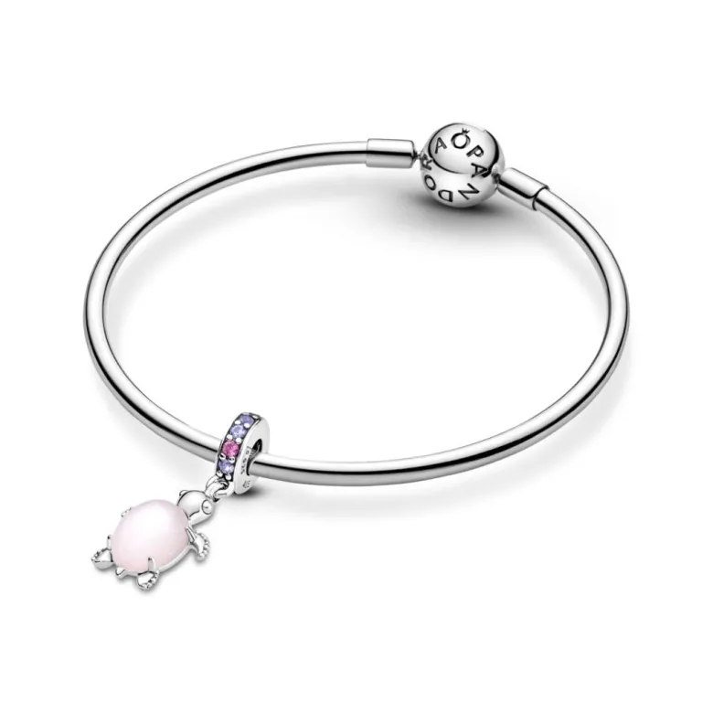 Pandora Moments Murano Glass Pink Sea Turtle hela, hopea, 798939C02