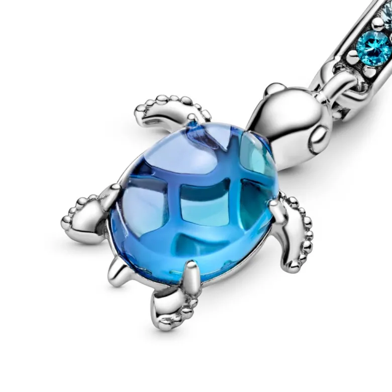 Pandora Moments Murano Glass Sea Turtle hela, hopea, 798939C01