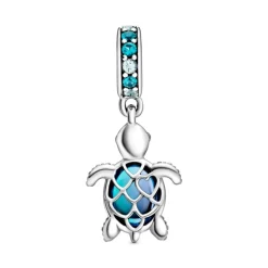 Pandora Moments Murano Glass Sea Turtle hela, hopea, 798939C01