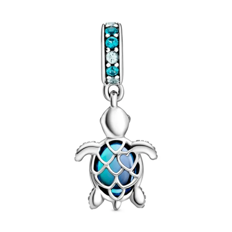 Pandora Moments Murano Glass Sea Turtle hela, hopea, 798939C01