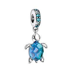 Pandora Moments Murano Glass Sea Turtle hela, hopea, 798939C01
