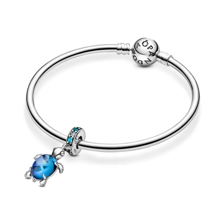 Pandora Moments Murano Glass Sea Turtle hela, hopea, 798939C01