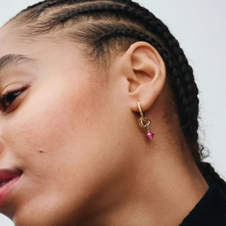 Pandora Moments October Pink Eternity Circle hela, keltakullattu, 763462C10