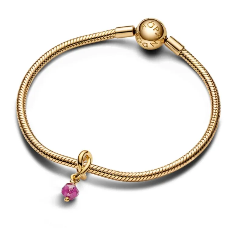 Pandora Moments October Pink Eternity Circle hela, keltakullattu, 763462C10