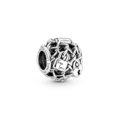 Pandora Moments Openwork Chain Link Padlock hela, hopea, 790071C00