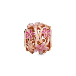 Pandora Moments Openwork Pink Daisy Flower hela, ruusukullattu, 788772C01