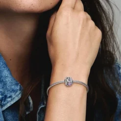 Pandora Moments Openwork Purple Daisy hela, hopea, 798772C02