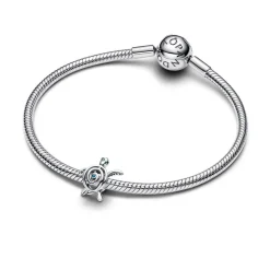 Pandora Moments Openwork Sea Turtle hela, hopeaa, 794697C01