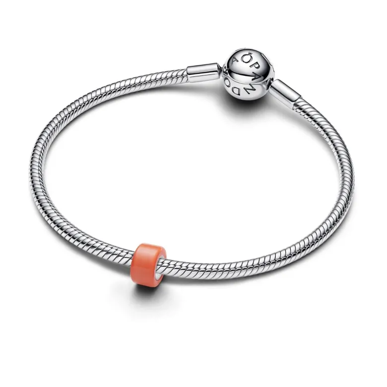 Pandora Moments Orange Murano Glass Mini hela, hopea, 794773C04