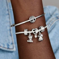 Pandora Moments Pave lukkopala, hopea, 798422C01