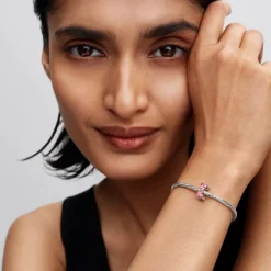 Pandora Moments Pink Bow hela, hopea, 794253C01