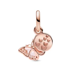 Pandora Moments Pink Butterfly & Quote Double hela, ruusukullattu, 782555C01