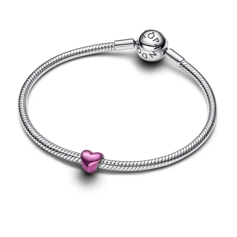 Pandora Moments Pink Heart Mini hela, hopea, 794785C01