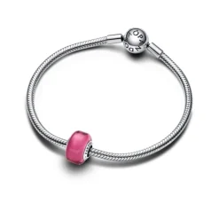 Pandora Moments Pink Mini Murano Glass hela, hopea, 793107C00