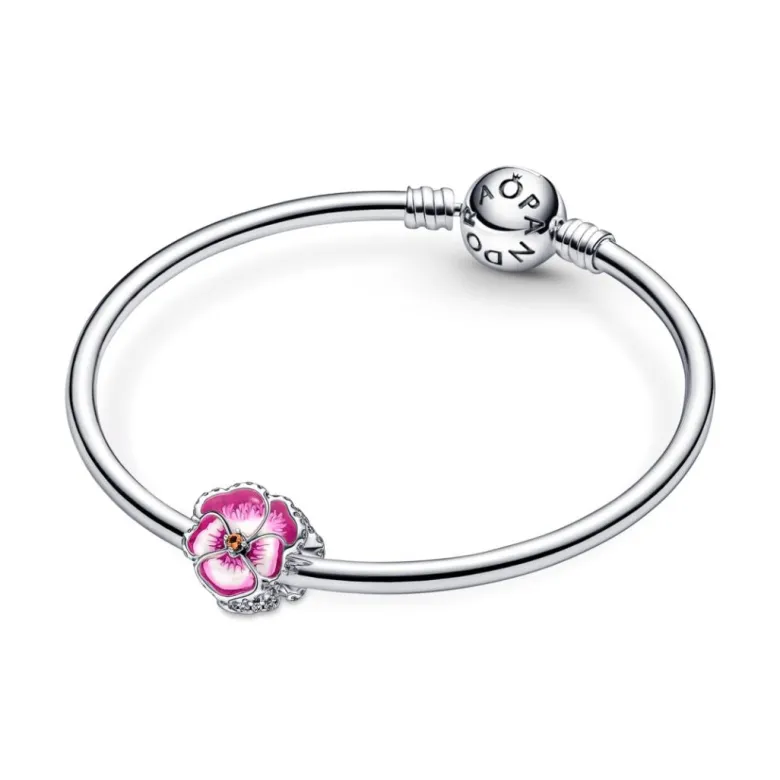 Pandora Moments Pink Pansy Flower hela, hopea, 790777C01