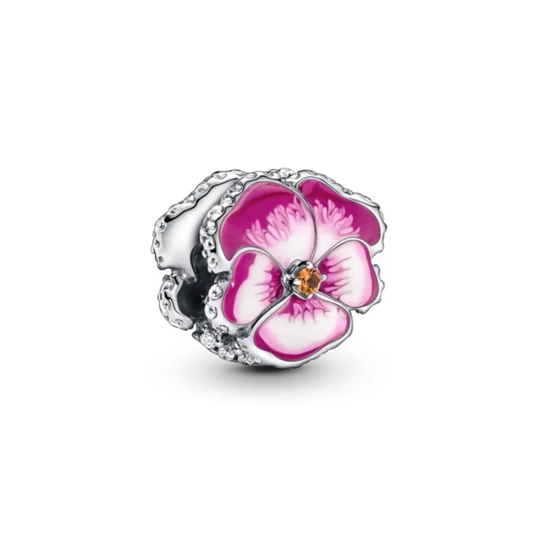 Pandora Moments Pink Pansy Flower hela, hopea, 790777C01