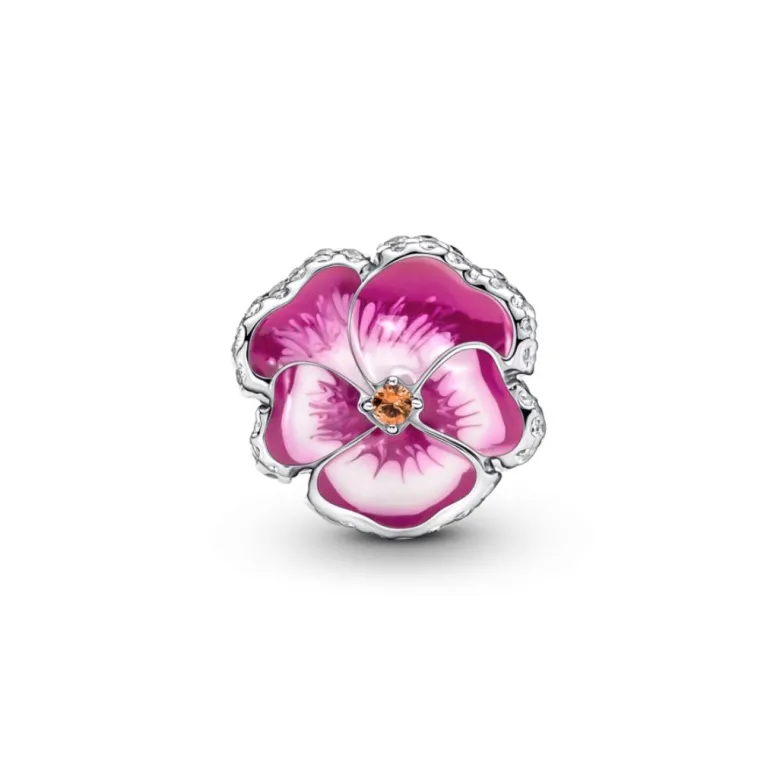 Pandora Moments Pink Pansy Flower hela, hopea, 790777C01