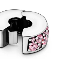 Pandora Moments Pink Pavé lukkopala, hopea, 791817PCZ