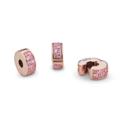 Pandora Moments Pink Pavé lukkopala, ruusukullattu, 781817PCZ