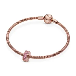 Pandora Moments Pink Pavé lukkopala, ruusukullattu, 781817PCZ