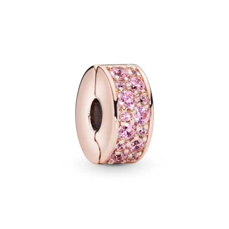 Pandora Moments Pink Pavé lukkopala, ruusukullattu, 781817PCZ