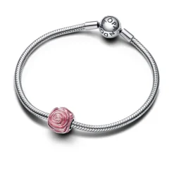 Pandora Moments Pink Rose in Bloom hela, hopea, 793212C01