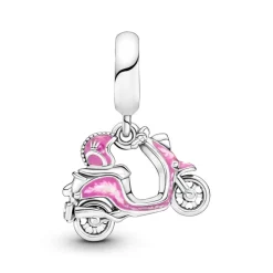 Pandora Moments Pink Scooter Dangle hela, hopea, 791057C01