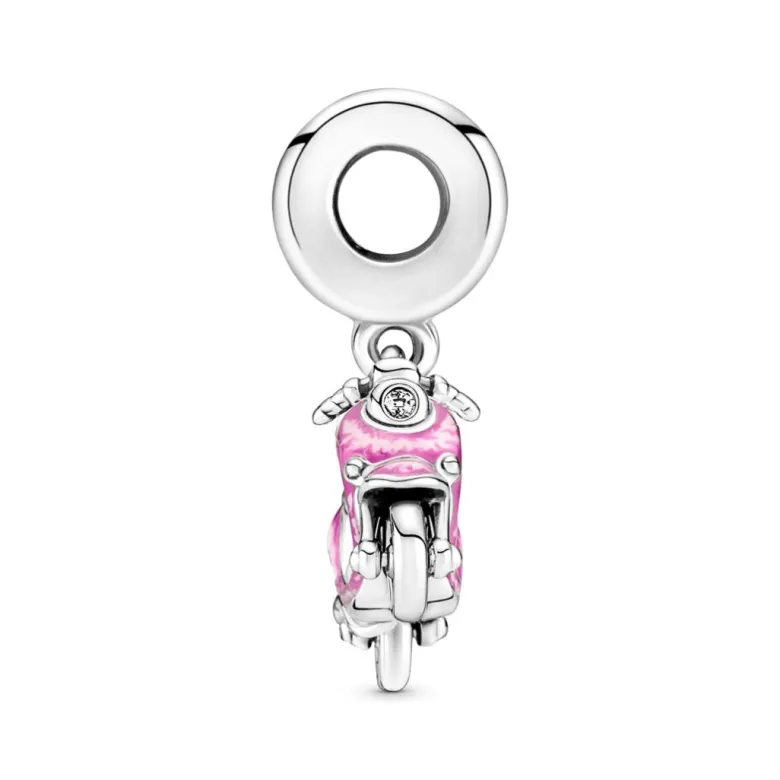 Pandora Moments Pink Scooter Dangle hela, hopea, 791057C01
