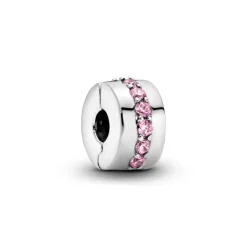 Pandora Moments Pink Sparkling Row lukkopala, hopea, 791972PCZ