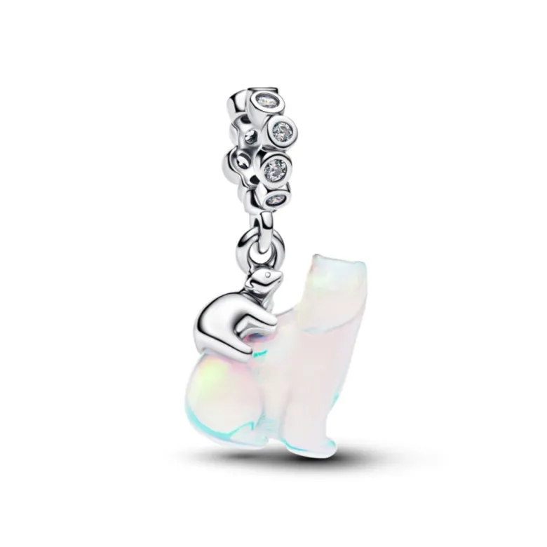 Pandora Moments Polar Bear Mother & Cub hela, hopea, 794243C01