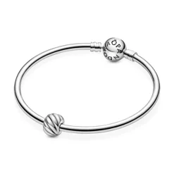 Pandora Moments Polished Feathered Clip lukkopala, hopea, 791752