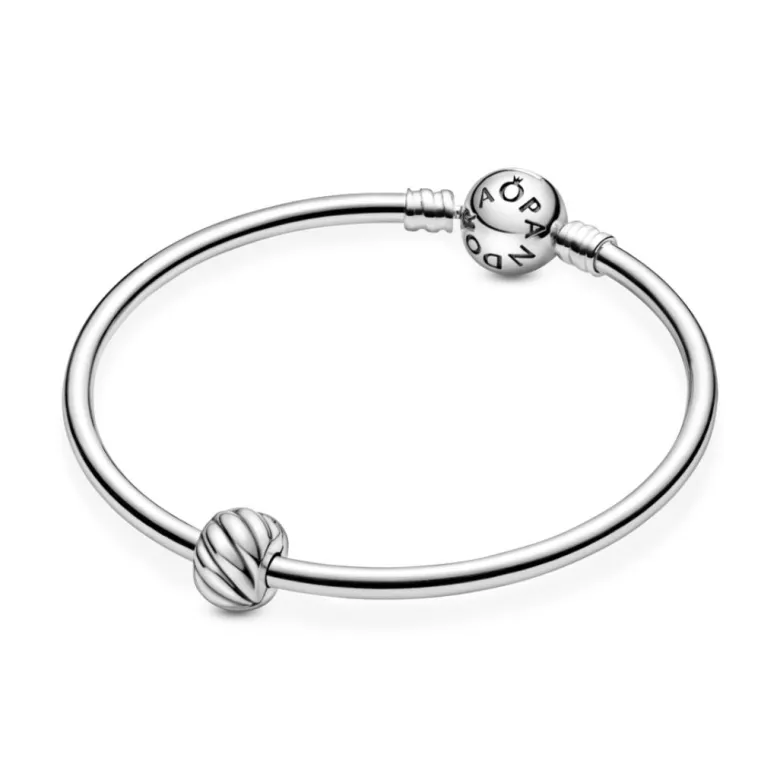 Pandora Moments Polished Feathered Clip lukkopala, hopea, 791752