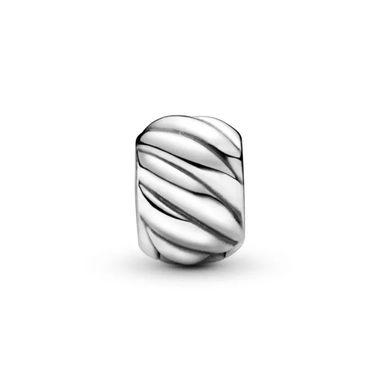 Pandora Moments Polished Feathered Clip lukkopala, hopea, 791752