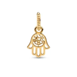 Pandora Moments Protective Hamsa Hand hela, keltakullattu, 769144C00