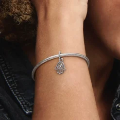 Pandora Moments Protective Hamsa Hand hela, hopea, 799144C00