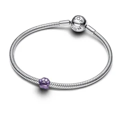 Pandora Moments Purple Paw Mini hela, hopea, 794782C01