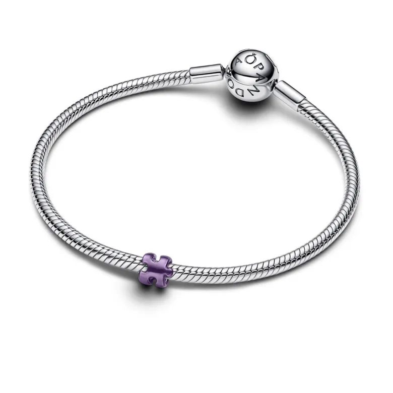 Pandora Moments Purple Puzzle Piece Mini hela, hopea, 794816C02