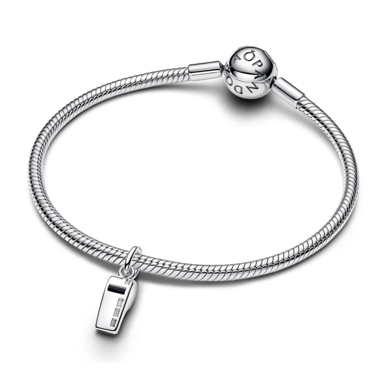 Pandora Moments Referee Whistle hela, hopeaa, 794713C01